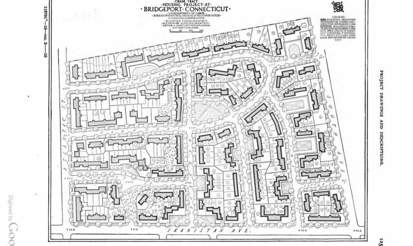 Planning Map for the Crane Tract of Seaside Village. 1919, United States Housing Corporation.